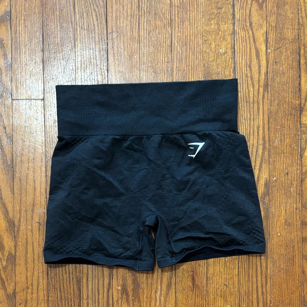 SMALL VITAL Gymshark Black Athletic Shorts